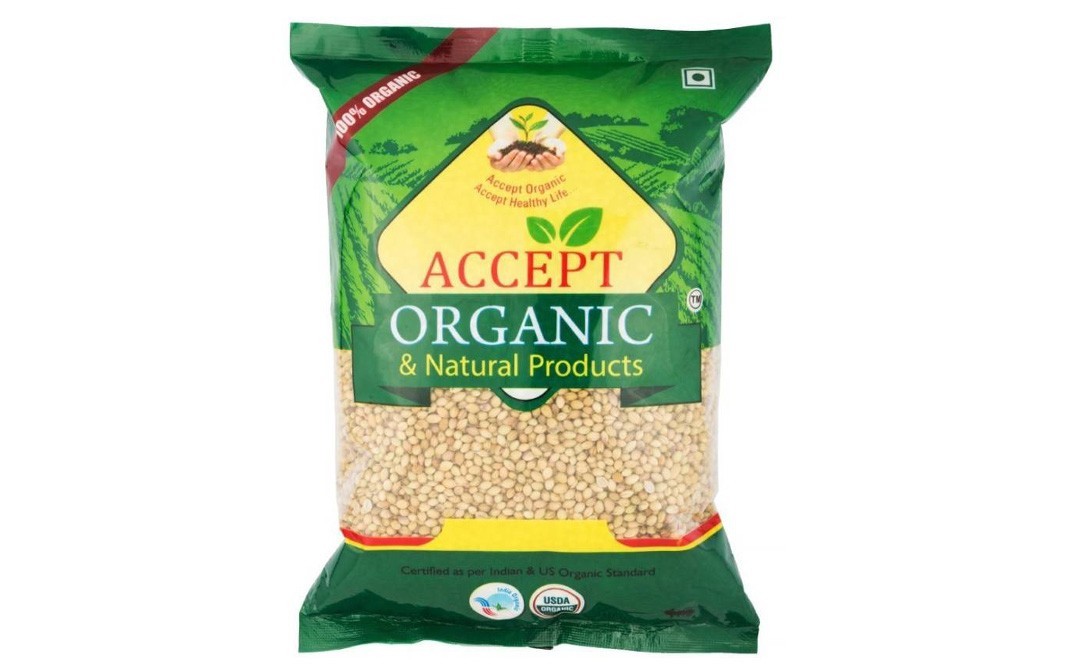Accept Organic Coriander Seeds - Khada Dhania   Pack  500 grams